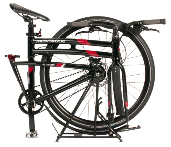 The Alston bicycle shown folded (from Montague Bikes).