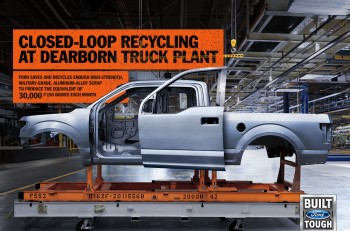 Ford F-150 recycles aluminum