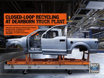 Ford F-150 recycles aluminum