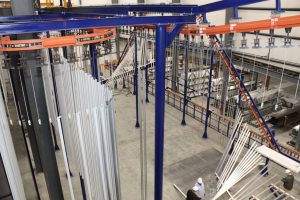 Gateway Extrusions New Vertical Powder Paint Line
