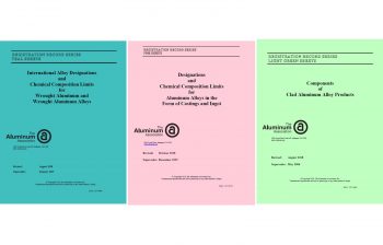 Aluminum Association Updates Registration Records – Teal, Pink and Light Green Sheets