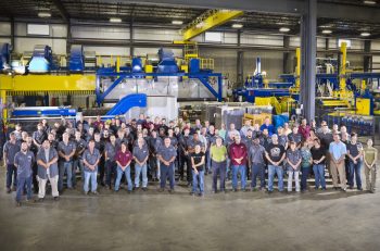 Opening of Pennex's new extrusion press line at Leetonia in 2015.