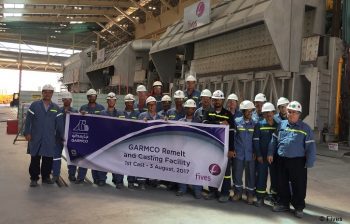 First cast at GARMCO's new aluminum remelt facility was achieved in August 2017.