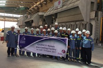 First cast at GARMCO's new aluminum remelt facility was achieved in August 2017.