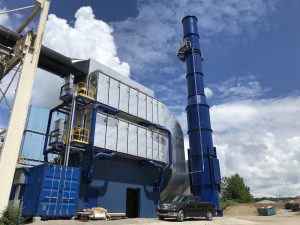 Figure 7. The air cleaning system and baghouse ensure a high level of air filtration from the aluminum recycling operation.