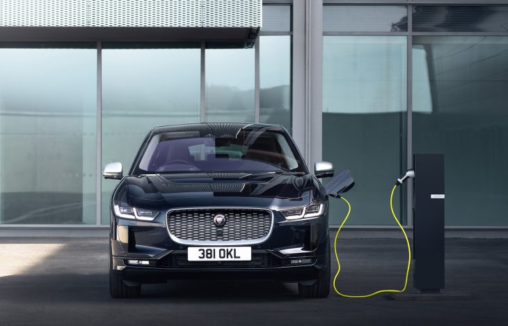Jaguar I-Pace outside charging - electric vehicles drive aluminum demand
