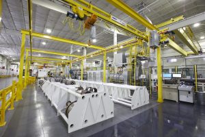 Figure 4. The die storage area features an overhead crane, which safely moves the dies to the extrusion press.