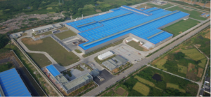 Aerial view of the Novels aluminum rolling and recycling facility in Zhenjiang, China.