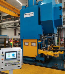 The new, fully automatic 2,500-ton closed-die forging line at Ningbo Xusheng Auto Technology. (Photo: SMS.)