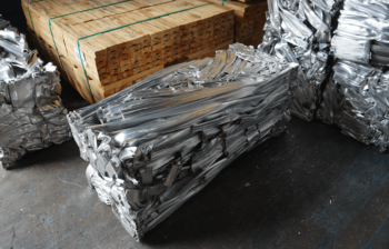 aluminum scrap ready for recycling