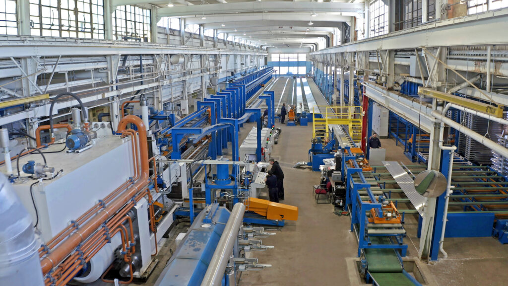 Figure 1. Overview of the first 25 MN, 9 inch press line installed at the Livonia facility. 