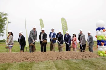 From Left to Right: Bea Landa, Novelis; Ernie Corvi, Novelis; Tom Boney, Novelis; Tom Lilienthal, Novelis; Kentucky Governor Andy Beshear; Todd County Judge Executive Todd Mansfield; Kevin Shutt, Novelis; Morgan Alvey, Senator Mitch McConnell's Office; State Representative Jason Petrie; Corey Elder, Congressman James Comer's Office