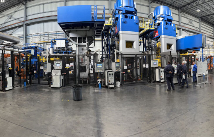 Two 4,000-ton screw presses are the heart of the Bharat Forge Aluminum USA’s new production line in North Carolina. (Source: Bharat Forge Aluminum USA.)