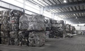 Figure 1. Post-consumer scrap stored at the new SCM plant waiting for remelting.