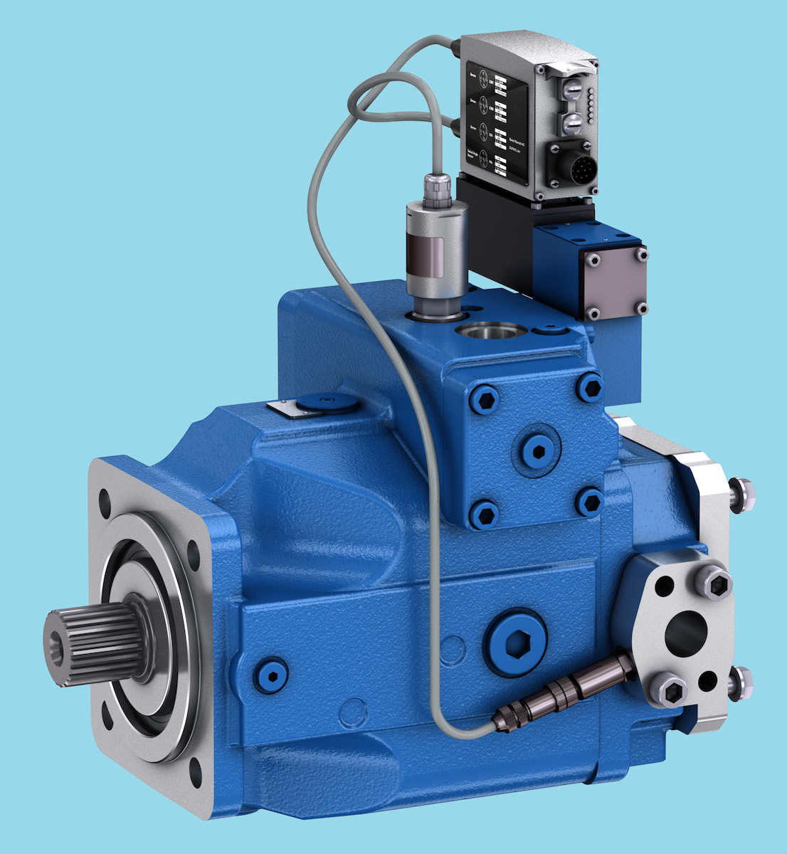 Figure 2. The Rexroth A4VSO HS5E pump includes a built-in digital controller and I4.0-ready sensors.
