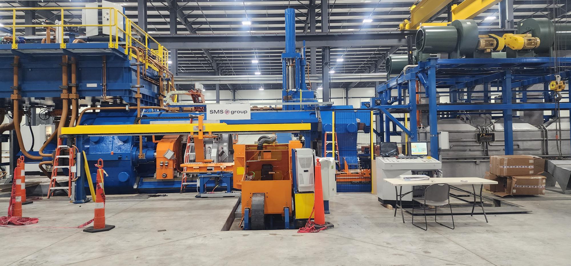 The new OMAV-built SMS press installed at EAC in Belding, MI. 