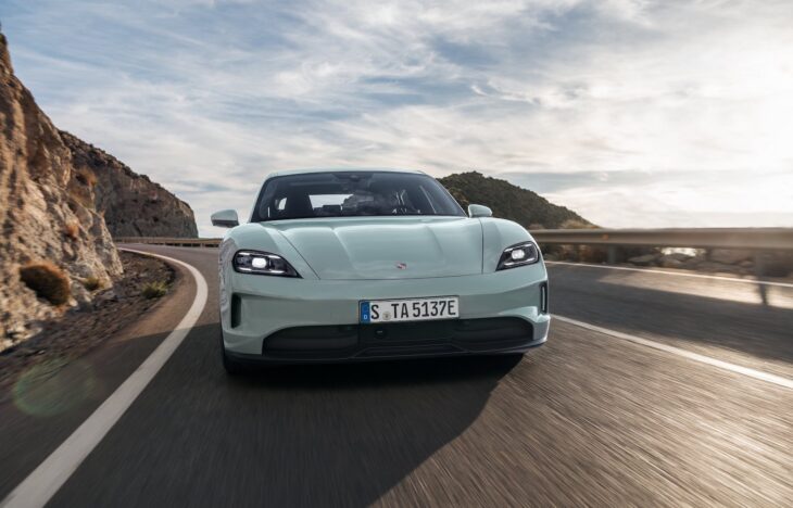 The 2024 Taycan electric sports car. (Photo: Porsche.)