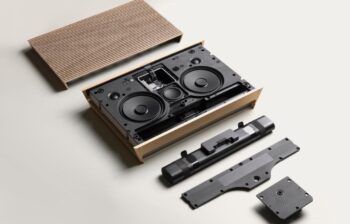 disassembled speaker system