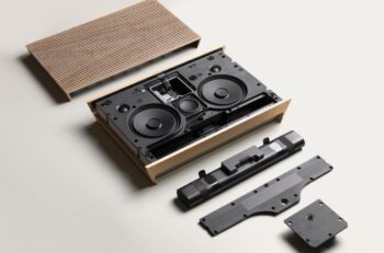 disassembled speaker system