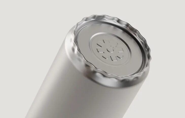 an aluminum can end
