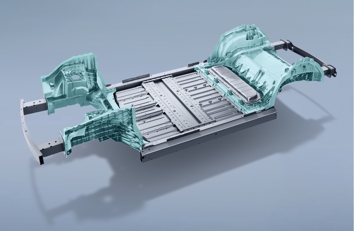 Rendering of an automotive underbody