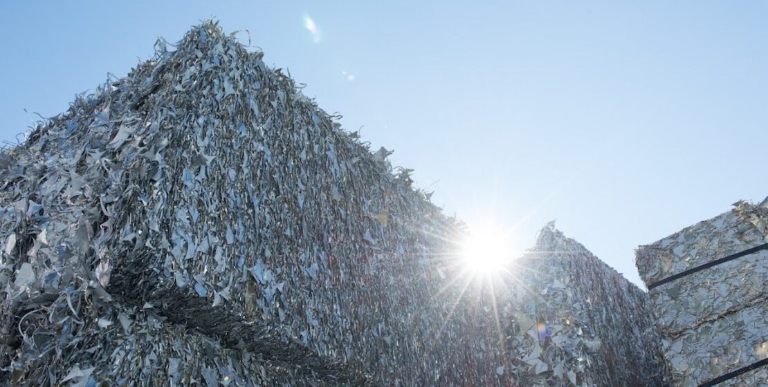 Bales of aluminum scrap