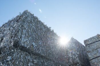 Bales of aluminum scrap