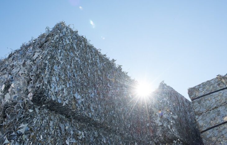 Bales of aluminum scrap