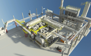 Rendering of the planned recycling plant.