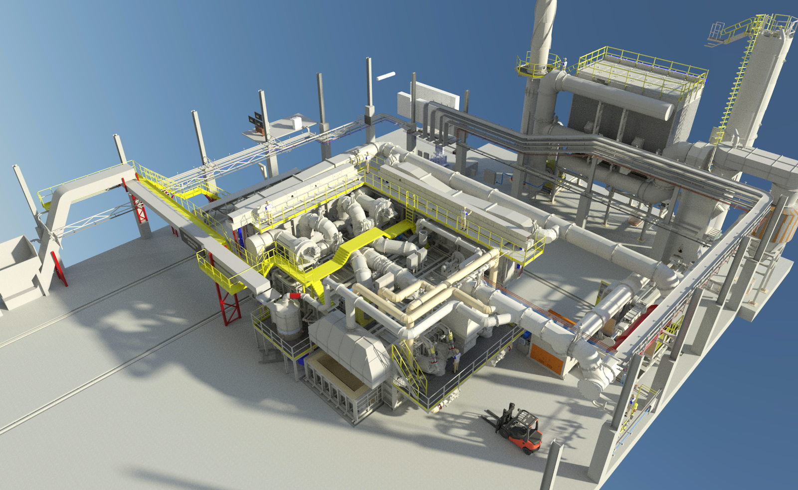 Rendering of the planned recycling plant.