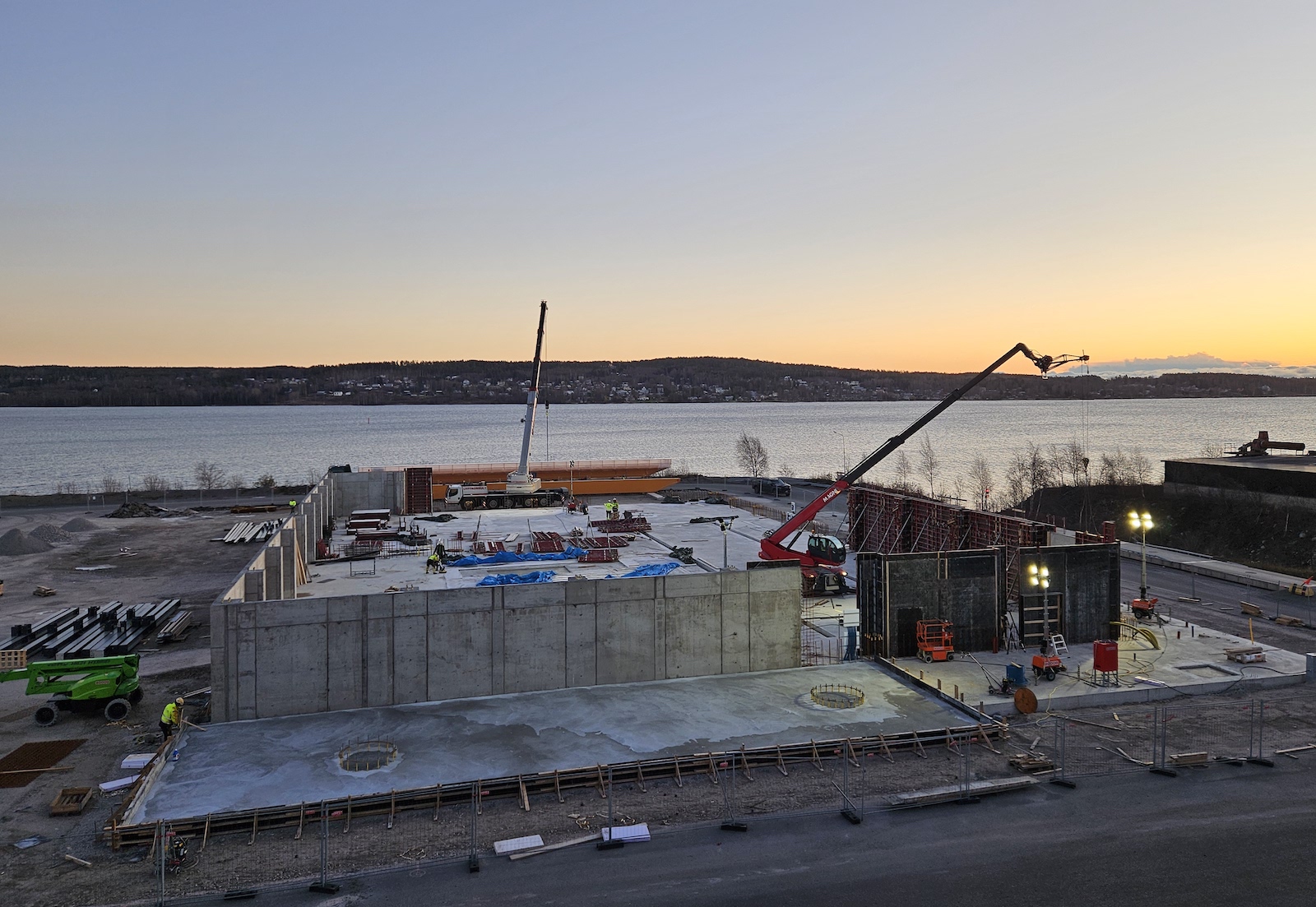 A view of a building under construction