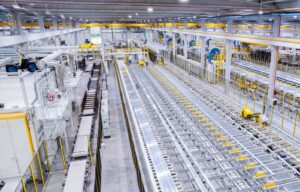 An aluminum extrusion line