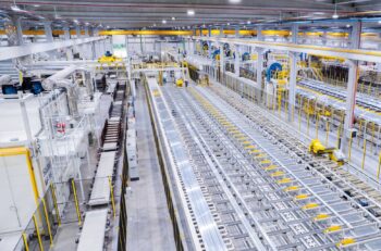 An aluminum extrusion line