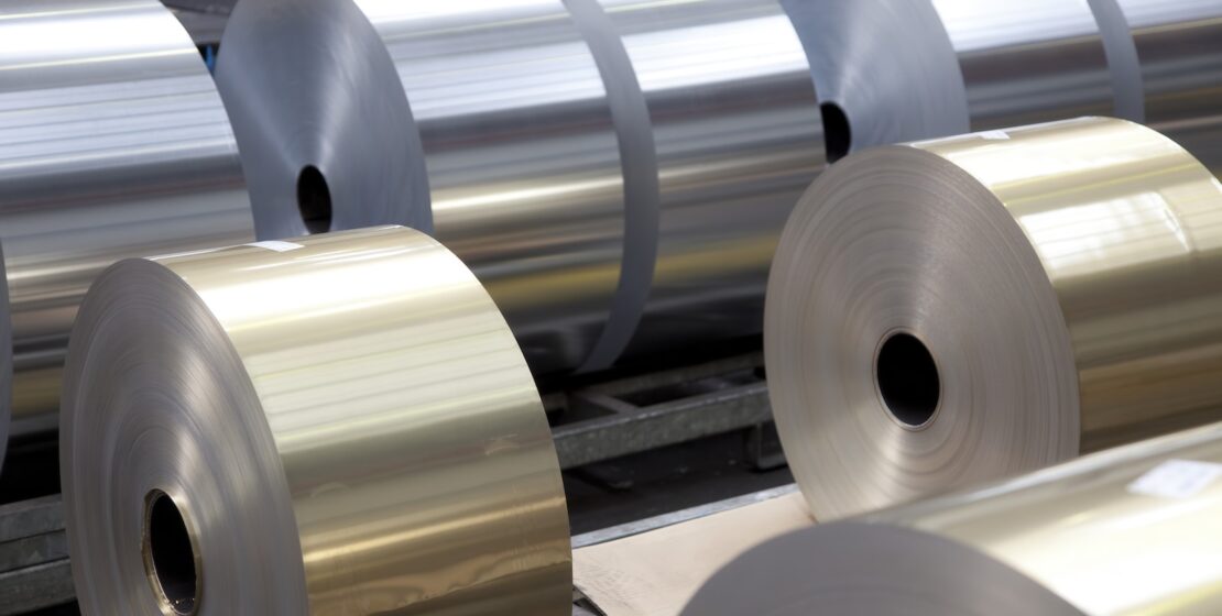 Coils of aluminum foil