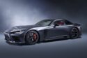Race car against a grey background